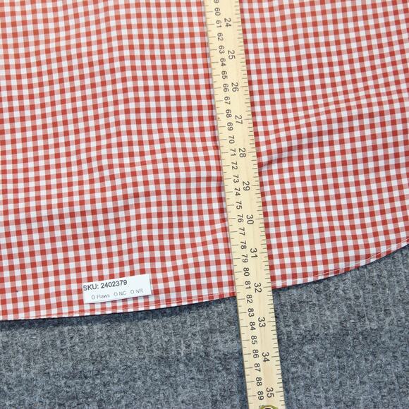 Vintage LL Bean Button Down Shirt Mens XL Red Buffalo Check Plaid Wrinkle Res - Picture 6 of 6